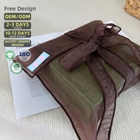 Pochette en organza marron écologique Chuanghua, enveloppe cadeau, porte-monnaie, sac de rangement pour maquillage, sac anti-poussière, sac à rabat de luxe pour cosmétiques