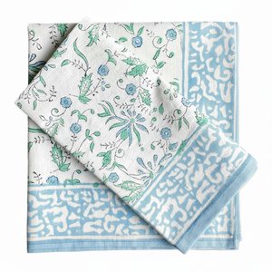 Élégant moderne Boho indien serviettes en lin bloc à la main imprimé cadeau pratique pour les mariages Restaurants pique-niques Mix Match accessoire - Product Image 1