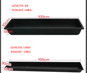 Mangeoire pour moutons et chèvres en PP noir de nouvelle conception de 1,95 m, mangeoires pour moutons, équipement d'élevage de chèvres, <span class=keywords><strong>abreuvoir</strong></span> pour animaux - Product Image 3
