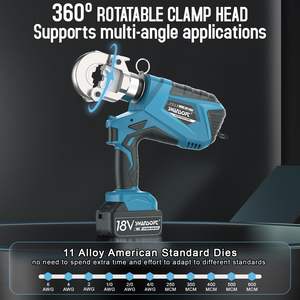 HCT-300A 18 वी बैटरी संचालित हेक्सागॉन हाइड्रोलिक क्रिम्पिंग उपकरण केबल इलेक्ट्रिक क्रिम्पी - Product Image 2