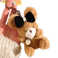 Pendentif Peluche Fille Taille Moyenne Ultra Doux, Porte-clés pour Sac à Dos, Accessoire Cadeau pour Meilleure Amie, Article de Boutique
