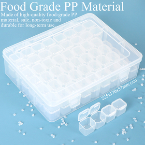 SUNSHING <b>Clear</b> <b>Plastic</b> Compartment Organizer Box for Beads Charms Nail Art Storage Multi-Purpose Jewelry Packaging <b>Container</b> - Product Image 3