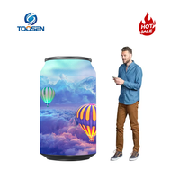 Bouteille de bière spéciale taille personnalisée peut écran LED couleur publicité signalisation numérique forme de canette de boisson affichage LED flexible