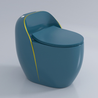 WC monobloc de luxe moderne en céramique blanche, à poser au sol, à double chasse, à fermeture lente, écologique, avec évacuation en S pour salle de bain de villa