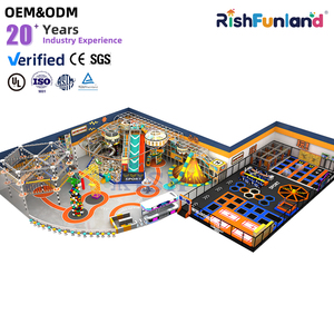 Centre de divertissement pour enfants à haute capacité ludique, <span class=keywords><strong>parc</strong></span> d'attractions, <span class=keywords><strong>parc</strong></span> de trampolines pour sauter et courir, équipement de terrain de jeu intérieur souple - Product Image 1