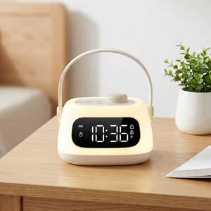 Lampe de chevet LED rechargeable portable avec réveil pour enfants - Product Image 1