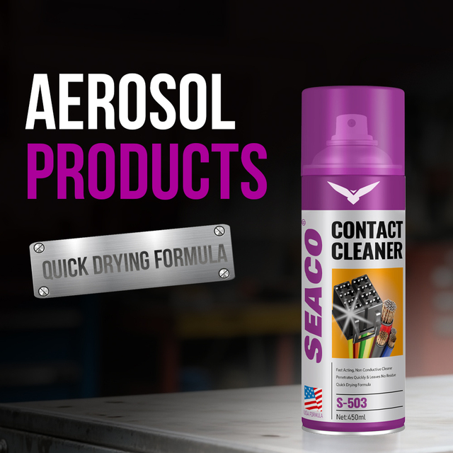 SEACO S-503 Electrical Contact Cleaner Spray, 450ml Fast-Dry Aerosol for Electronics Removes Grease Dust & Oxidation From Motors