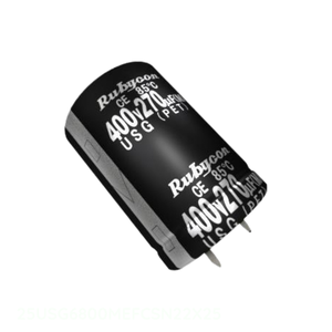 Condensador de Aluminio de Canal del Fabricante 6800uF 25USG6800MEFCSN22X25, 6800UF 20% 25V, Tipo SNAP TH, de Orificio Pasante - Product Image 1