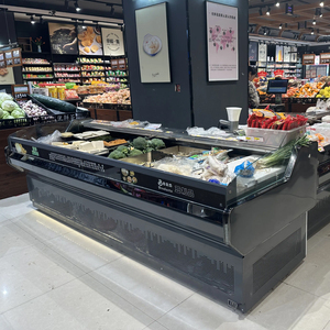 Réfrigérateur à double température pour supermarché, <span class=keywords><strong>comptoir</strong></span> refroidisseur d'air pour viande et poisson, stockage de produits frais pour boucherie - Product Image 1
