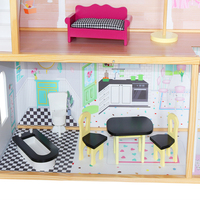 Desain baru berpura-pura bermain peran gadis rumah boneka impian memiliki ruang tamu ruang makan kamar tidur 10pcs furnitur mini
