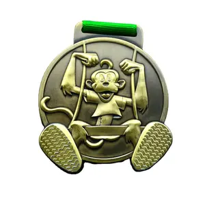 Upinstar 3D Metall Finisher Spiel Marathon Ehre Fußball Sport benutzer definierte Medaille und Medaille Lanyard