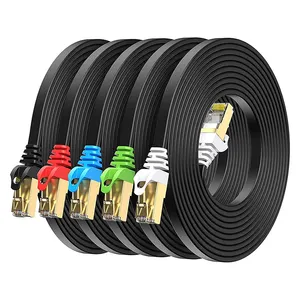 40Gbps 2000MHz bulk RJ45 Computer Internet LAN Network Ethernet Patch Cable Cord cat8 flat patch cord ethernet cable