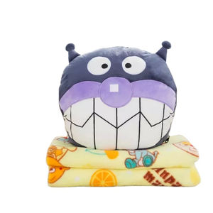 Decoração de casa anpanman bactérias jogar, brinquedo de pelúcia macio <span class=keywords><strong>3</strong></span> em 1, cobertor de animal de pelúcia, travesseiro - Product Image 1