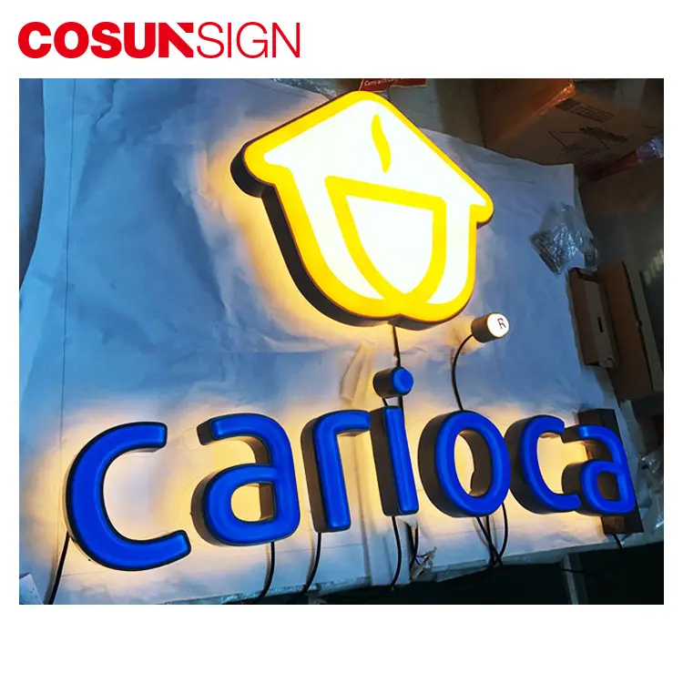 COSUN Lampu Led Digital Bisnis Luar Ruangan Led 3d Kustom Tanda Depan Toko
