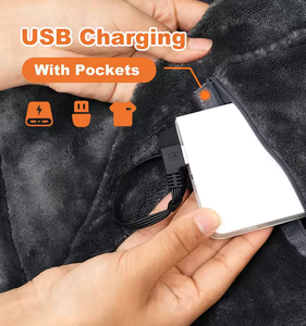 Portable Blanket Winter Warm Fleece Heated Blanket <b>Usb</b> <b>Heating</b> Shawl - Product Image 5