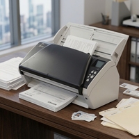 Scanner de documents recto-verso FI-7480 A3 à alimentation par feuilles, 80 ppm, 160 ipm, CCD 600 dpi, USB 3.0, pour bureau