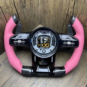 Volante LED de Fibra de Carbono Personalizado para <span class=keywords><strong>Mercedes</strong></span>-Benz 2015-2021, W205 C300 E260 E300 S400 G350 GLA <span class=keywords><strong>43</strong></span> GT <span class=keywords><strong>AMG</strong></span> GLB GLC SL - Product Image 3