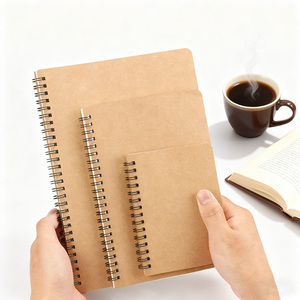 Quaderni Promozionali con Copertina Rigida in Carta Kraft e Pelle per Studenti, Formato A4/A5, Pagine Interne Bianche/Righe/Puntinate/Quadrettate Personalizzabili - Product Image 4