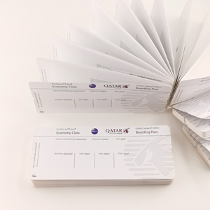Tarjeta de embarque de pedido de billetes de avión de papel térmico personalizado de fábrica a bajo precio. - Product Image 1