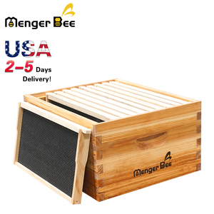 Nuevo Kit de Caja de Cría Langstroth Profunda de 10 Cuadros Menger Bee para Granja Apícola, sin Montar, con Cuadros de Cera Esterilizada y Unión de Cola de Pato - Product Image 3