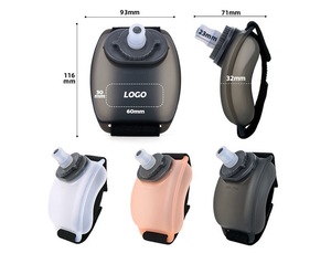 Nouveautés : Bouteille d'eau légère en silicone pour poignet, 200 ml, bouteille d'eau de sport, bouteille d'eau pour la course à pied - Product Image 6