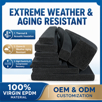 Bande d'étanchéité en mousse EPDM pour fenêtre, réduction du bruit, prévention des chocs, bande en caoutchouc silicone, pour porte rainurée, pare-brise de bus