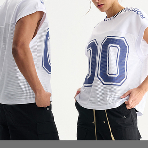 Camiseta Deportiva Casual Personalizable sin Mangas para Adolescentes, Estilo Holgado y Cuadrado - Product Image 2