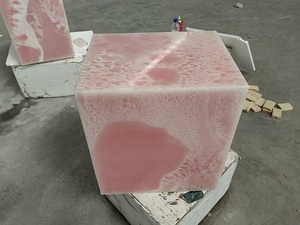 Hiện đại trang trí nội thất màu hồng Đá Cẩm Thạch plinth tùy chỉnh thiết kế bán buôn đá cẩm thạch đồ nội thất - Product Image 6