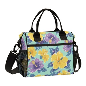 Bolsa Térmica para Almuerzo, Diseño de Flores Hau Puakenikeni, Impermeable, Reutilizable, Portátil, Suave, para Picnic, con Asa de Hombro - Product Image 1