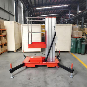 Elevador de un Solo Mástil de 4m, 6m, 8m, 10m, Capacidad de 150kg, Elevador Hidráulico de Aleación de Aluminio, Plataforma Vertical para una Persona - Product Image 5