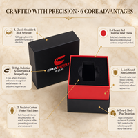 Boîte d'emballage de montre en carton rigide de luxe personnalisée avec laminage brillant, doublure en éponge, finition noire mate, insert en velours rouge