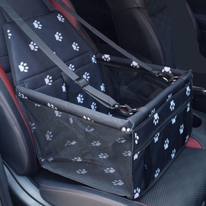 Asiento de coche para perros, hamaca de medio asiento de viaje para mascotas con cinturón de seguridad ajustable, asiento elevador <span class=keywords><strong>plegable</strong></span> para mascotas pequeñas a medianas - Product Image 2