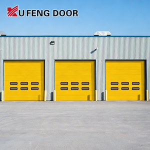 Porta di sollevamento scorrevole sezionale industriale di vendita calda con piccola finestra - Product Image 1