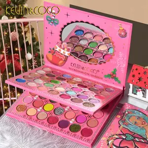 70 colores superventas alto brillo sombra de ojos placa sombra de ojos polvo colorete todo-en-uno Placa de maquillaje personalizado al por mayor