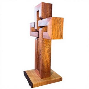 Sculpture murale en bois minimaliste personnalisée de haute qualité, décoration religieuse pour la maison, salon, occasion de naissance, Art déco - Product Image 5