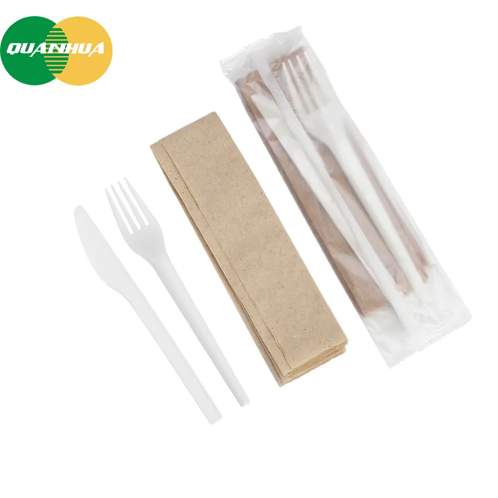 Cornstarch talheres eco friendly cpla, compostável, biodegradável, faca descartável, garfo, talheres