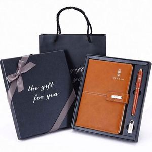 Wholesale Corporate Leather Notebook Gift Set With Pen Customizable Luxury Business Stationery Item Note Book A5 <b>Journal</b> Diary - Product Image 4
