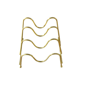 Iron Wave Pot Lid <b>Rack</b> Three Hole Metal <b>Dish</b> Drainer Kitchen Countertop Storage - Product Image 4