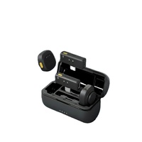 Mini microphone sans fil magnétique Lavalier 2,4 GHz à double réduction de bruit 360° °   Enregistrement de podcast pour les créateurs de contenu