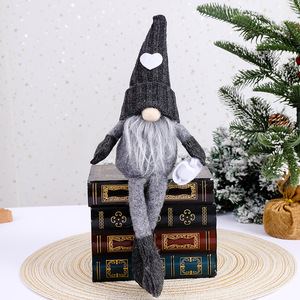 Long Legged Knitted Hat Faceless Gnome Plush Doll Heart Decor For <b>Christmas</b> Shelf Tabletop Home Ornament - Product Image 3