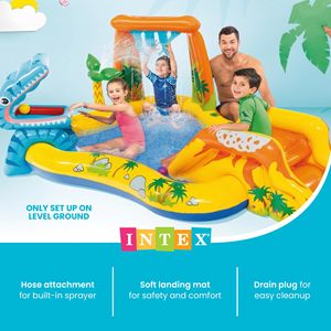 <b>Dinosaur</b> <b>Play</b> Center Water Slide Pool Water Sprayer Waterfall Kids Outdoor Backyard Water Park <b>Set</b> - Product Image 5