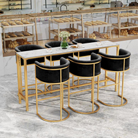 Chaise de Comptoir de Bar Meubles En Gros Moderne Velours Haute Tabouret De Comptoir Doré Tabouret de Base Offre Spéciale Produits