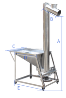 Pas cher prix convoyeur à vis élévateur à grains avec trémie/bois sciure vis ascenseur/palan pour grain