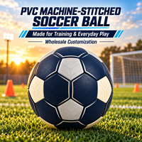 Ballon de football/soccer personnalisé Aiju en PVC, taille 5, cousu à la machine, haute qualité, écologique, durable, léger, pour extérieur