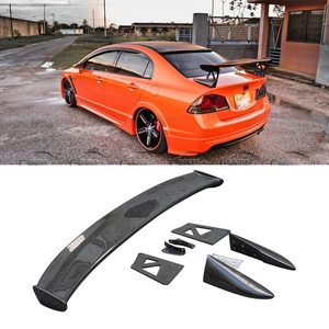 Aileron arrière en fibre de carbone style M pour Honda Civic FD2 JDM TR 8ème génération 2006-2011, becquet de coffre type queue de canard - Product Image 6