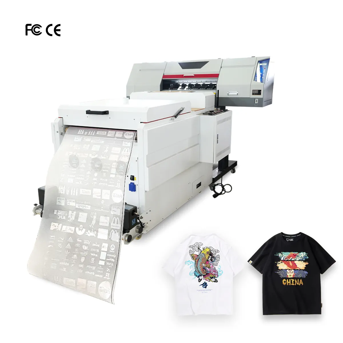 A1 60cm imprimante dtf avec shaker sécheur machine dtf impression de t-shirt transfert de chaleur avec presse à chaud imprimante i3200