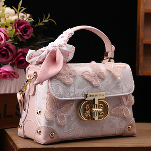 Bolso Tote Cruzado con Cremallera y Encaje Pequeño Estilo Chino Nuevo <span class=keywords><strong>al</strong></span> <span class=keywords><strong>por</strong></span> <span class=keywords><strong>Mayor</strong></span> Loumixer 2025, Bolso de Mano Plegable Portátil Ligero y Duradero - Product Image 2