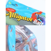 Sac d'appâts de pêche à fermeture éclair auto-scellante avec logo personnalisé pochette PET réutilisable gravure surface imprimée pour emballage alimentaire mannequin de pêche