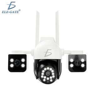Caméra de sécurité WiFi ELE-GATE 4MP HD 360 degrés, système de surveillance extérieur PTZ avec vision nocturne et antennes doubles - Product Image 1