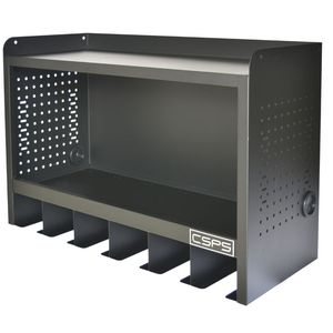 Armoire à outils murale OEM personnalisable en acier thermolaqué noir mat, capacité de charge de 125 kg, garantie de 2 ans, marque CSPS - Product Image 4